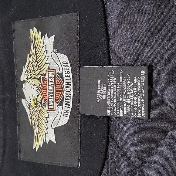 Men's Harley-Davidson Varsity Jacket, Leather & Wool, Size 2XL - Picture 9 of 14